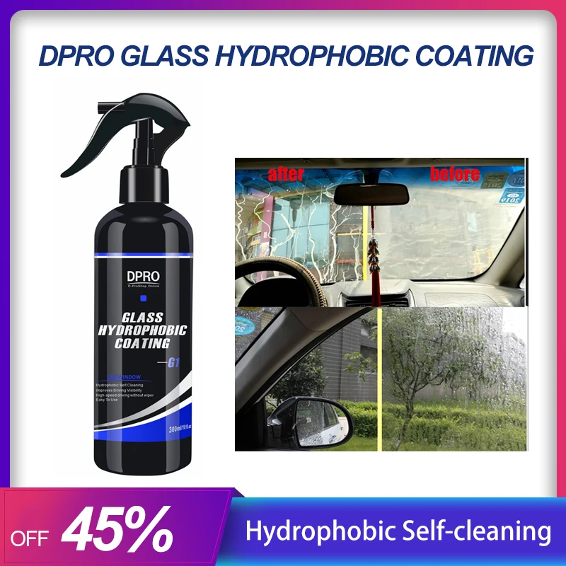 Dpro Anti Rain Nano Coating Car Window Glass Hydrophobic Coating Waterproof Windshield Ceramic Spray Car Care Paint Car Detail