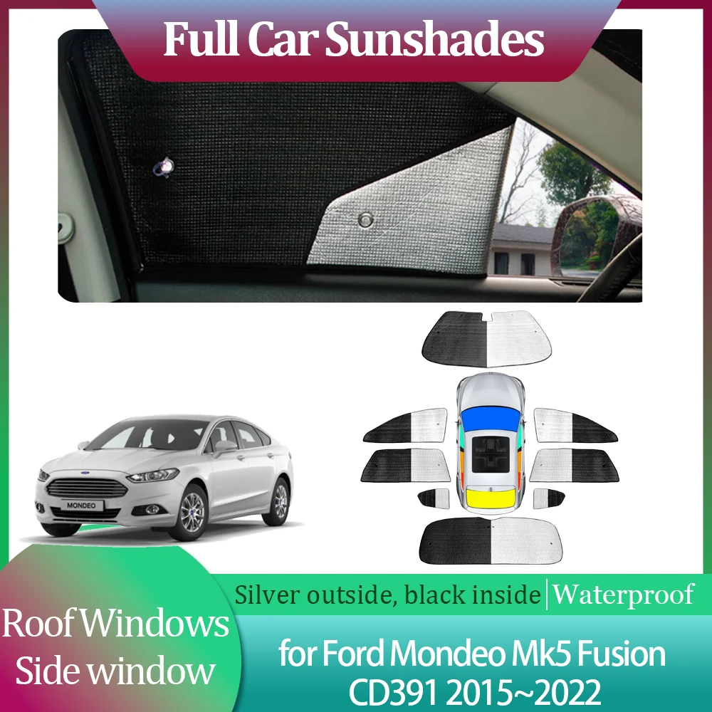 

Car Sunshades for Ford Mondeo Mk5 Fusion CD391 2015~2022 Side Windshield Curtain Roof Windows Sun Visor Sunroof Cover Accessorie