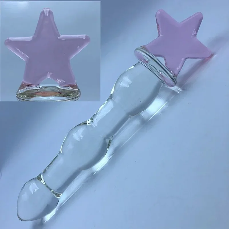 Love fairy stick Crystal Glass Dildo Penis Beads Anal Plug Butt Plug Sex Toys For Man Woman Couples Vaginal And Anal Stimulation