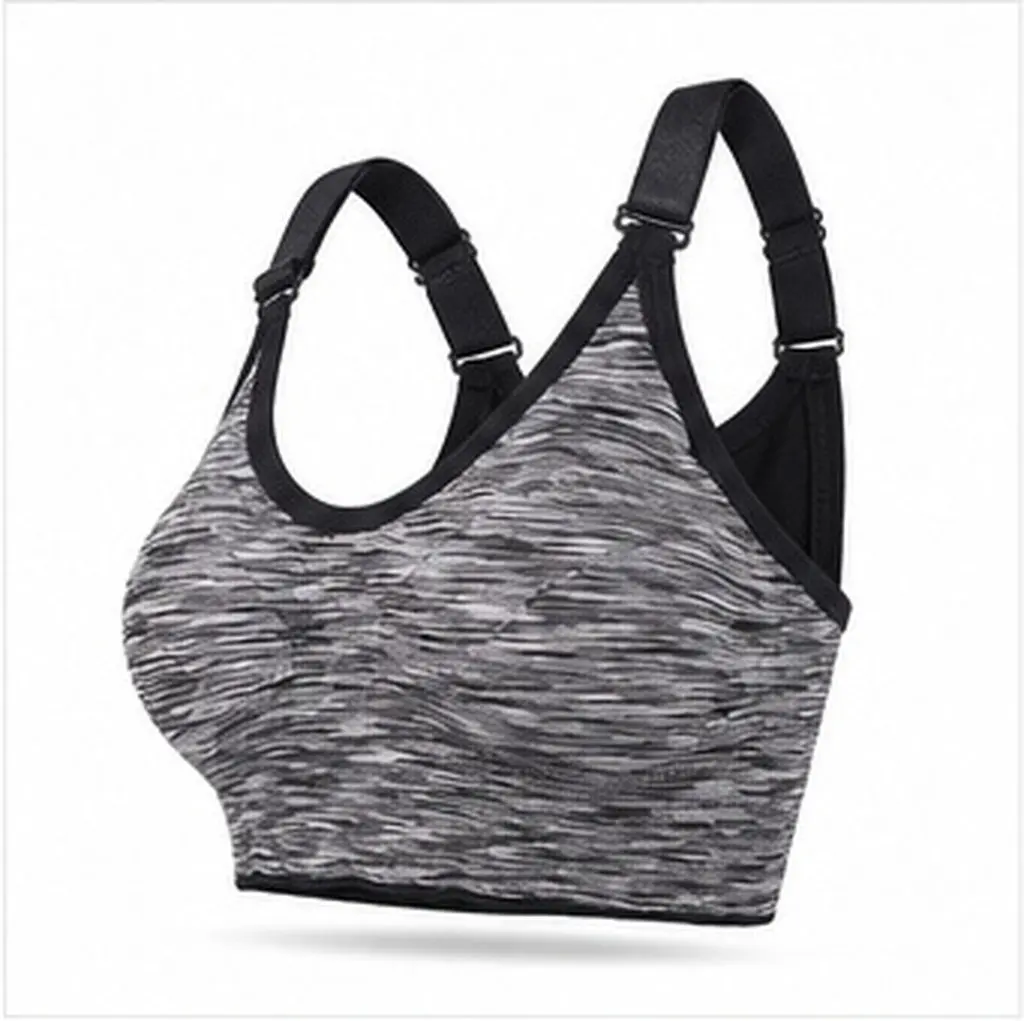High-Bra Vest Space-Dye Seamless Wirefree Padded Sports Top for Running Yoga Fitness – Breathable & Sweat-Absorbing
