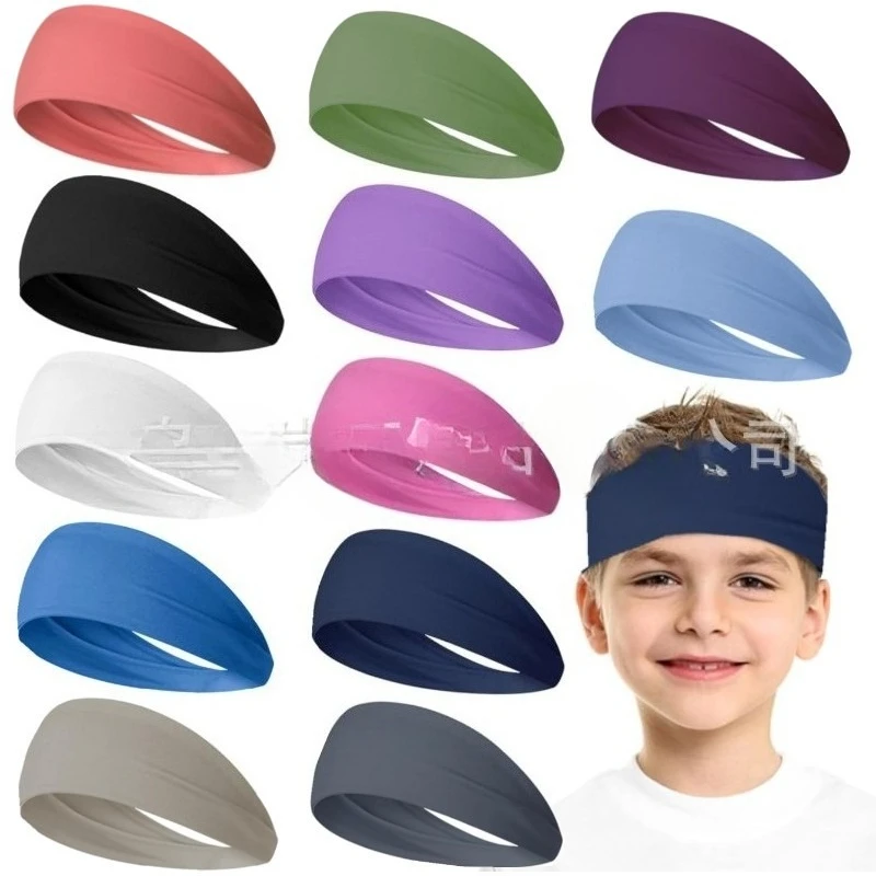 

Yoga Headband for Women Men Kids Sports Sweat Absorbent Elastic Cotton Hairband for Running Fitness