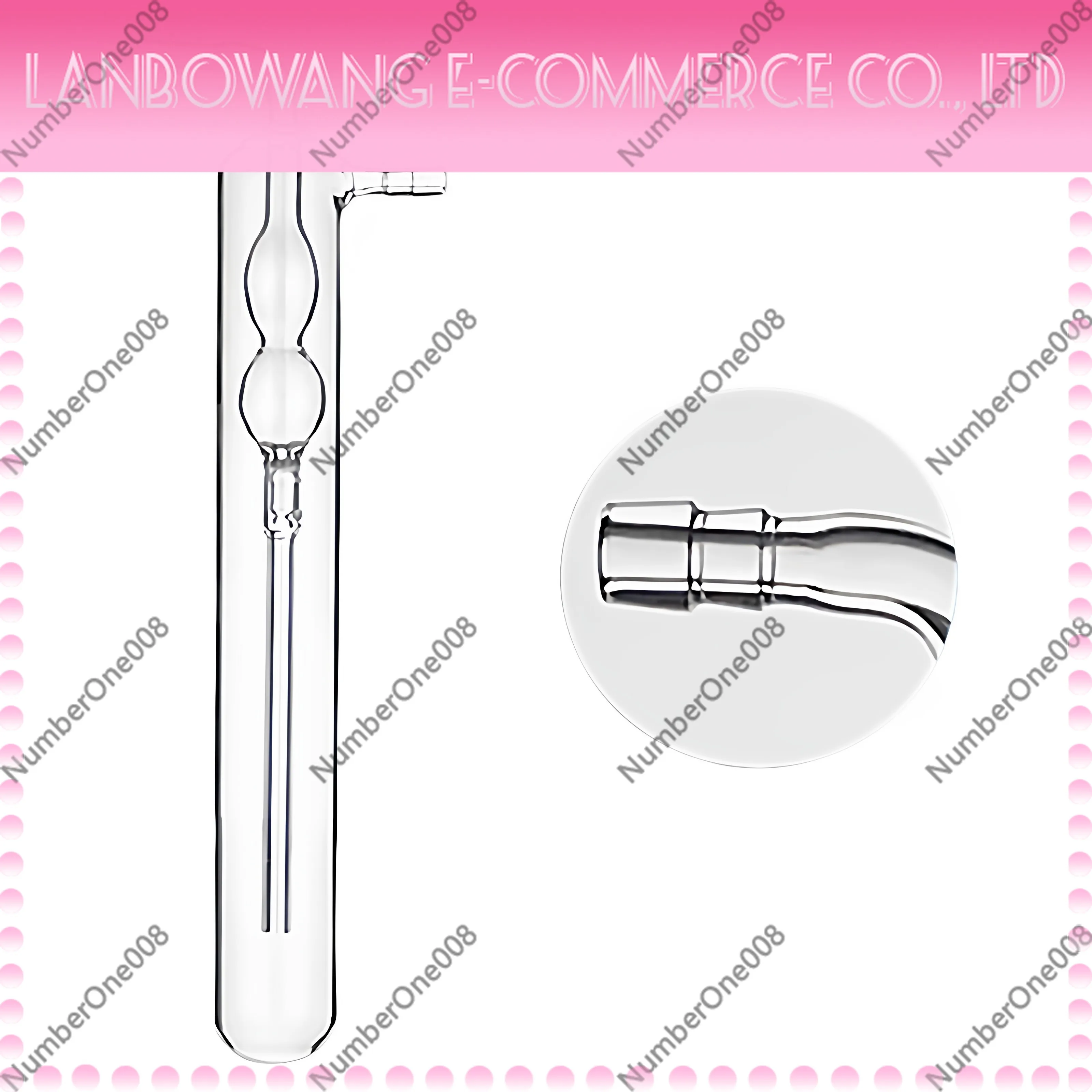 Straight Spherical Anti Suction Bubbler, Glass Cold Trap for Chemical Lab, Vacuum Filtration Apparatus Laboratory