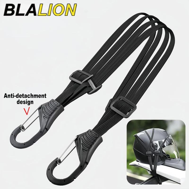 BLALION Motorcycle Luggage Strap Universal Elastic Suitcase with Safety Hook-Versatile Helmet Mesh Gear Transport Durable Sleek