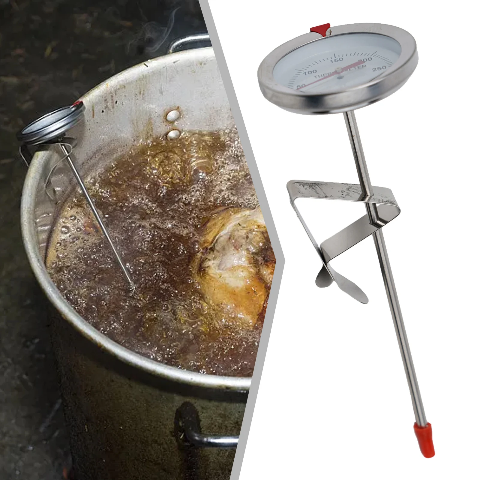 Thermomètre à sonde en acier inoxydable, outils de cuisine, compteur de température de cuisson 0 ~ 300 ℃   Gadgets de cuisine de jauge de viande de nourriture de café de lait