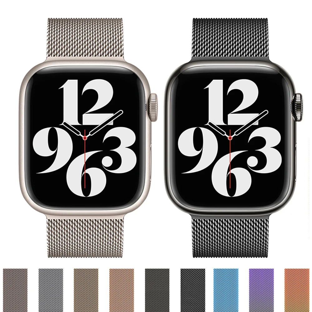 Correia Magnética para Apple Watch, Ultra 2 Band, 44mm, 45mm, 49mm, 41mm, 42mm, 38mm, iWatch Series 3, 4, 5, 6, SE, 7, 8, 9