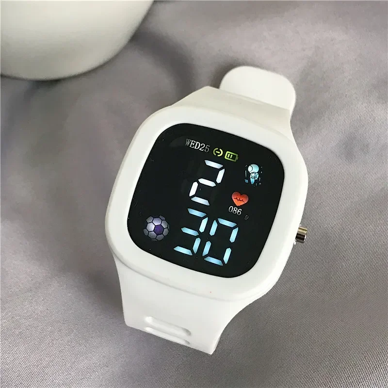 Cat-Ear Kids Watch with Bracelet Waterproof Digital Watch LED Sports Electronic Wristwatch for Girls Boys Students Children Gift