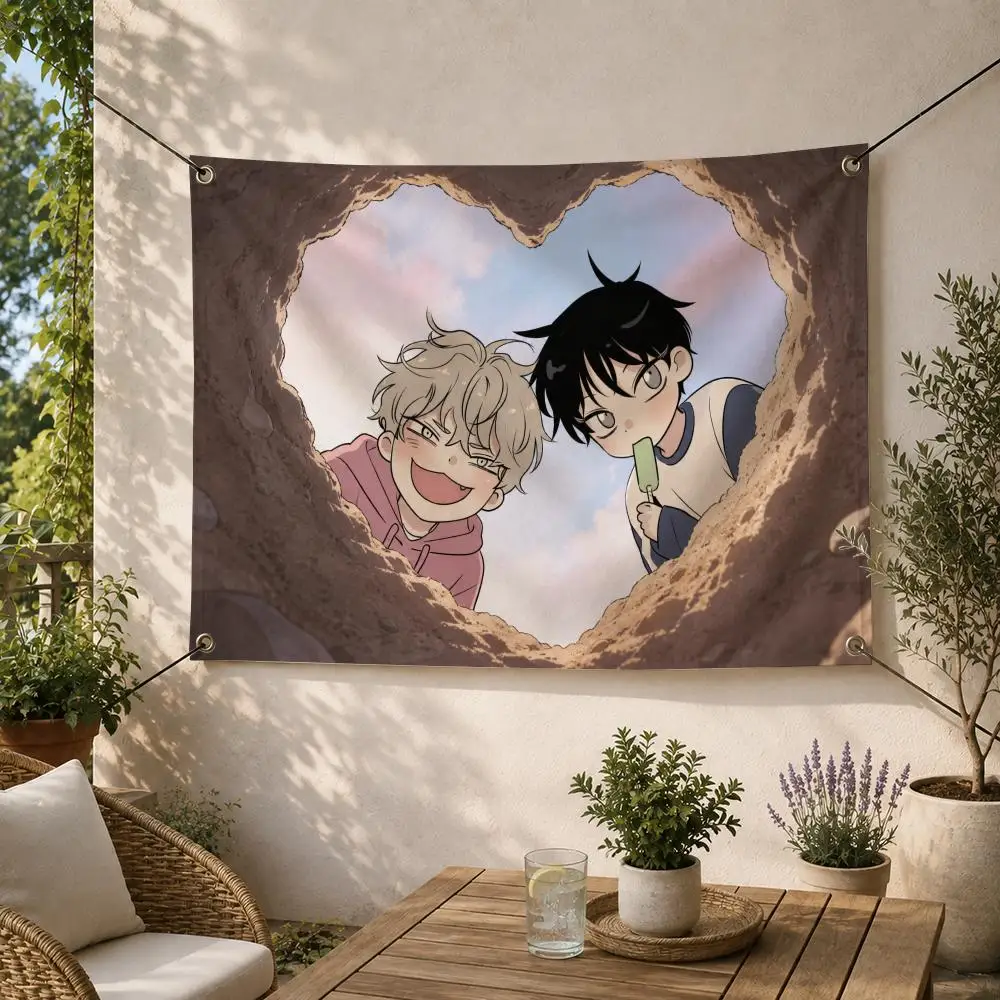 Romance K-Kim Euihyun Yeo Taeju Flags Decorative Flag Banner for Outdoor Garden Yard Camping Party Home Wall Hanging Decor