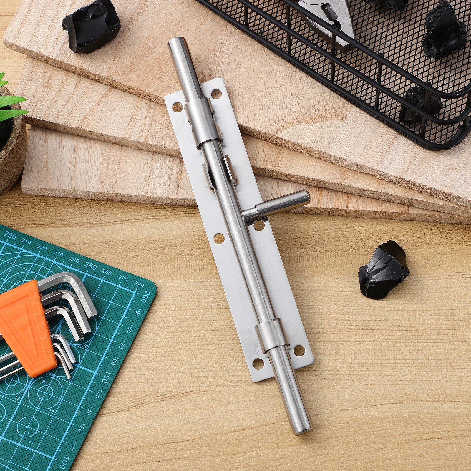 

Stainless Steel Slide Bolt Latch Indoor Door Lock Door Bolt Lock Slide Gate Cane Bolt for Interior Doors Stainless