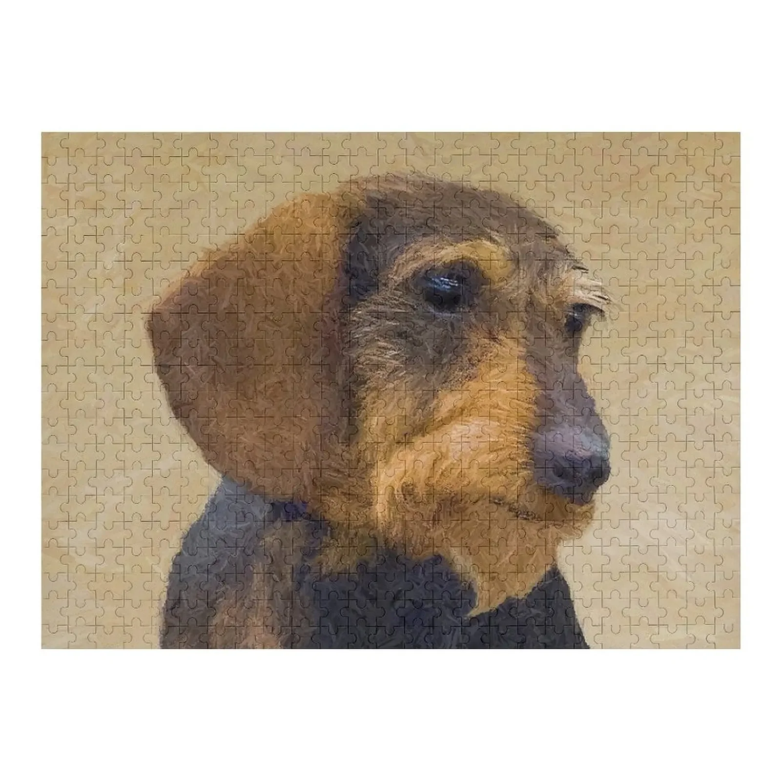Dachshund (Wirehaired) Jigsaw Puzzle Custom Wood Personalised Name Puzzle