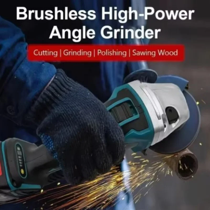 Makita DGA404 4-Speed Brushless Angle Grinder 18V LXT Cordless Power Tool for 100mm/125mm Cutting Polishing Electric Tools