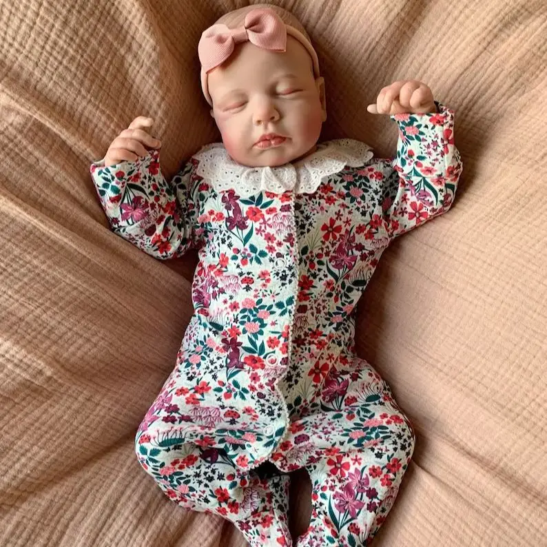 

19 Inch Loulou Reborn Doll Handmade Lifelike Newborn Bebe Painted Doll Like Baby Alive boneca reborn reallista