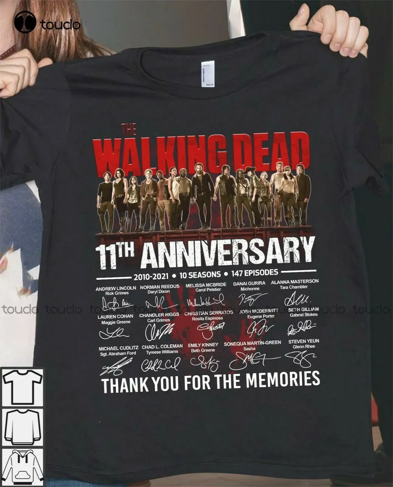 New The Walking Dead 11Th Anniversary 2010-2021 Thank You For The Memories Tee Shirt Hawaiian Shirts