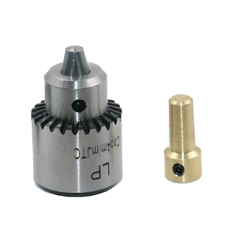 1Set High Quality Mini Drill Chuck Micro 0.3-4mm Taper Mounted Drill Chuck And Wrench Drill Chuck Set Tail Hole Diameter 3.17mm