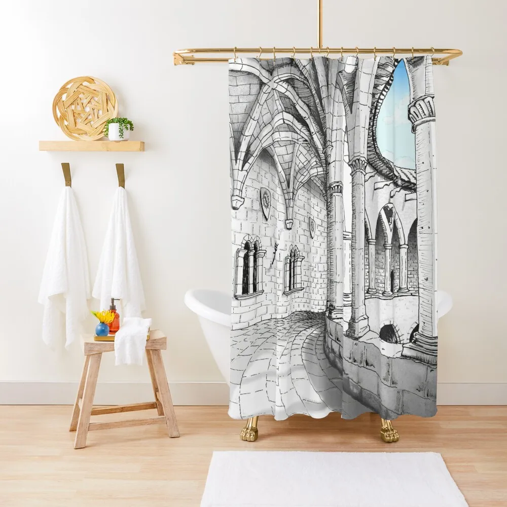 

The Castle Corridor Shower Curtain Bathroom Deco For Bathrooms With Beautiful Designs Shower Waterproof Bathroom Box Curtain