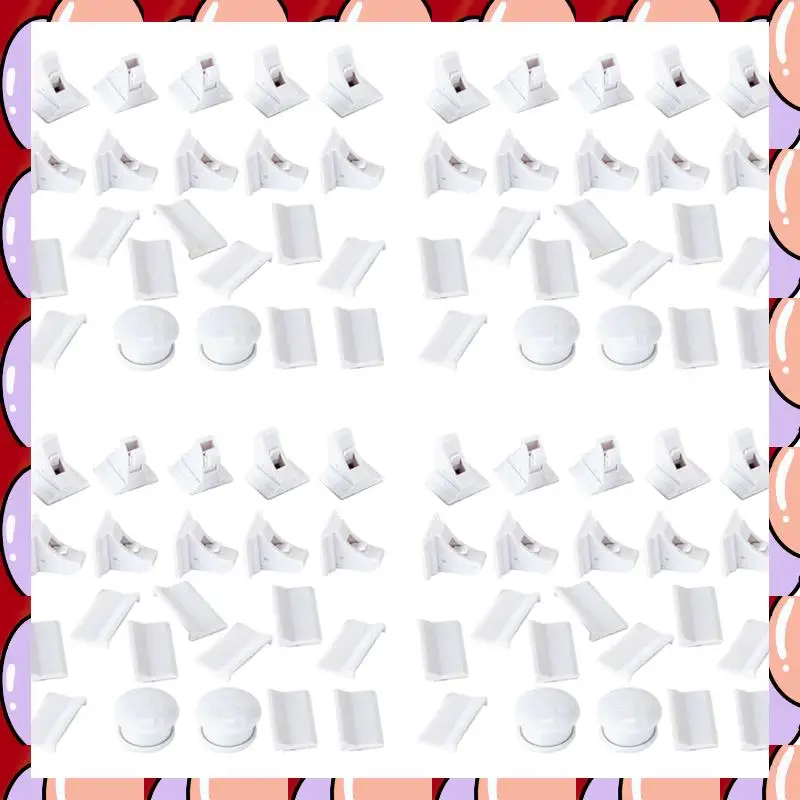 

A72Z 40+8 Magnetic Cabinet Locks Child Proof Cupboards Drawer Invisible Kids Baby Safe Lock Catch