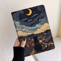 Oil Painting Cat Panda For Xiaoxin Lenovo Pad Tab K10 K11 M10 P12 P11 Pro GT Gen2 Plus Legion Y700 Y900 12.1 Tablet Case