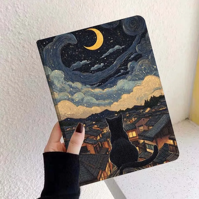 Oil Painting Cat Panda For Xiaoxin Lenovo Pad Tab K10 K11 M10 P12 P11 Pro GT Gen2 Plus Legion Y700 Y900 12.1 Tablet Case