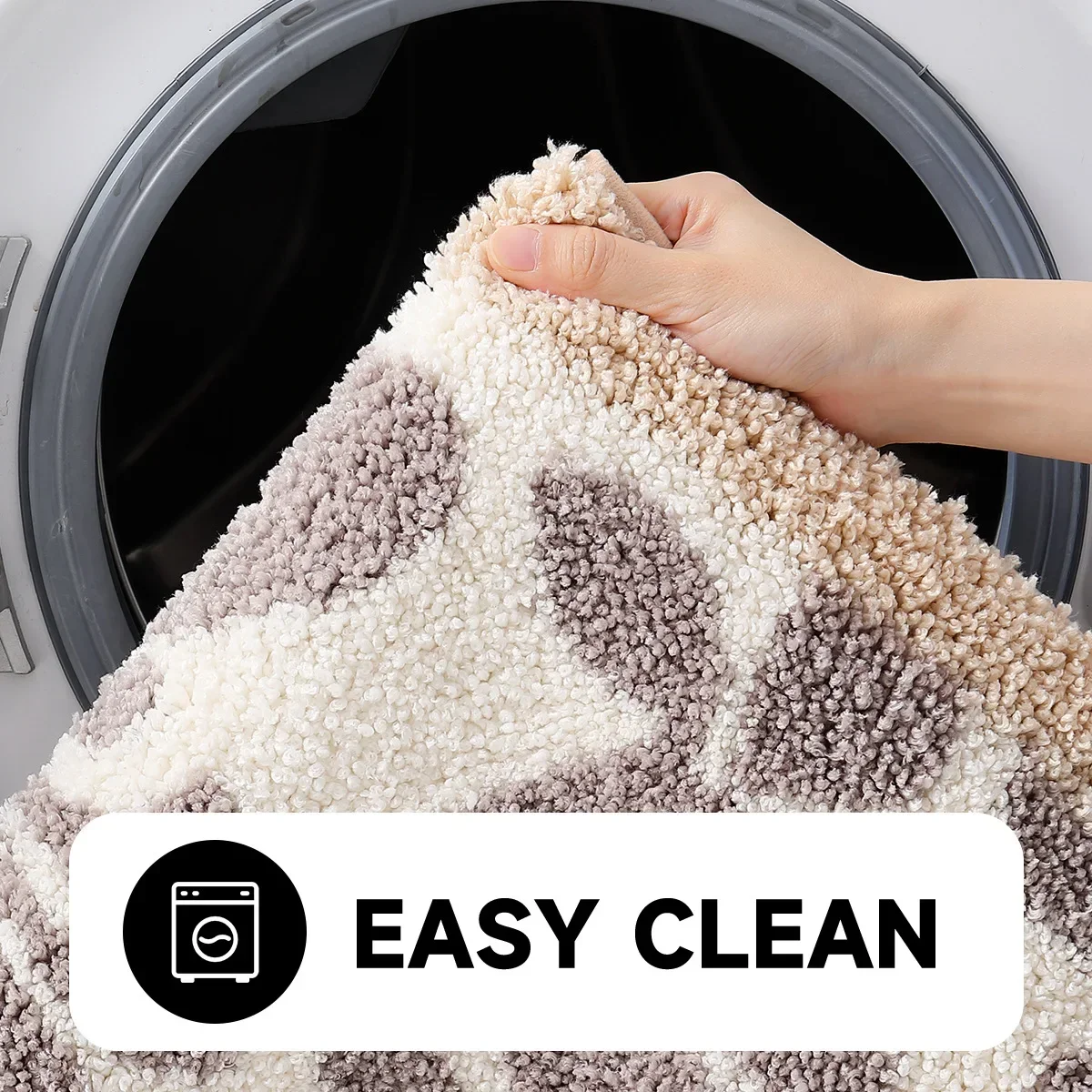 European Plant Bath Mat Thick Flocked Microfiber Bathroom Rug Strong Water Absorption Non-slip Foot Mat Carpet