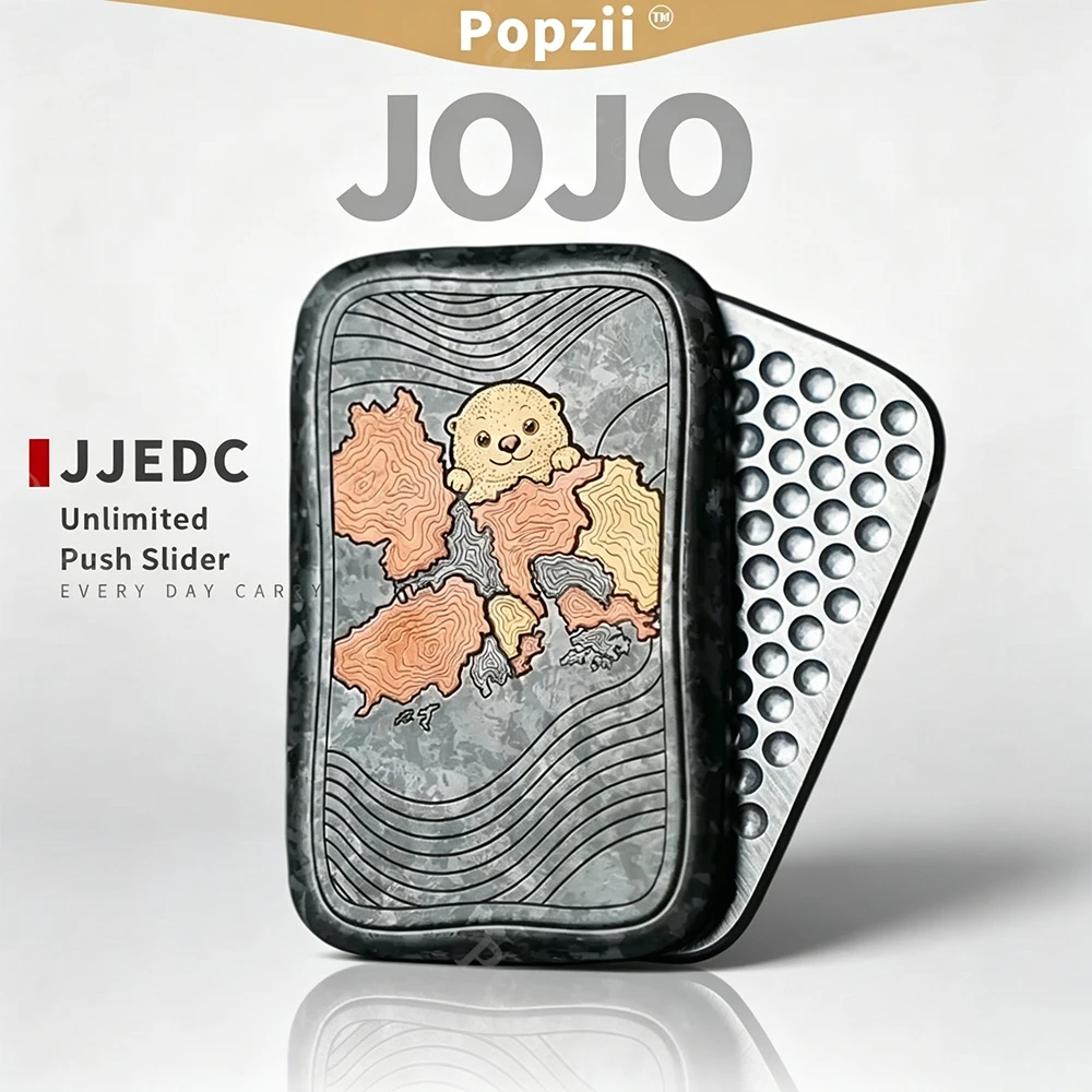 JJEDC Unlimited Pushing Slider 2026 GUANGZHOU EDC SHOW Crystal Titanium Fidget Toys For Adults Office Desk Push Slider