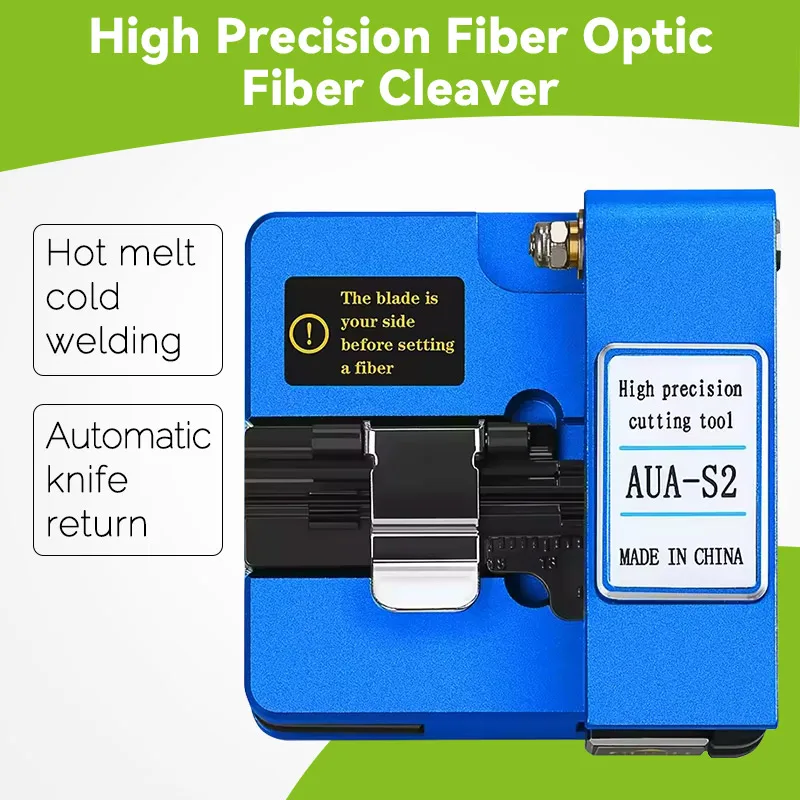 AUA-S2 FTTH High Precision Fiber Optic Cutter for Fusion Splicing Hot Melt Optical Fiber Cleaver