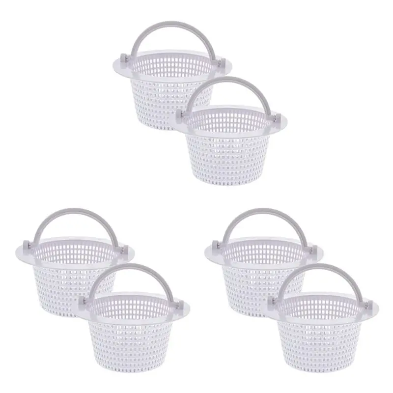 BAAJ-Swimming Pool Skimmer Replacement Basket With Handle, 6 Pack - Above Ground Pool Thru-Wall Skimmer Baskets