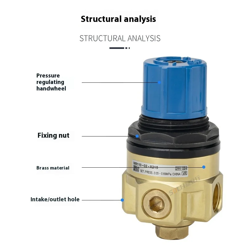 Water Pressure Reducing ValveWR110-02Series2Internal Thread Thick BrassDN8Adjustable Pressure Stabilizing Valve