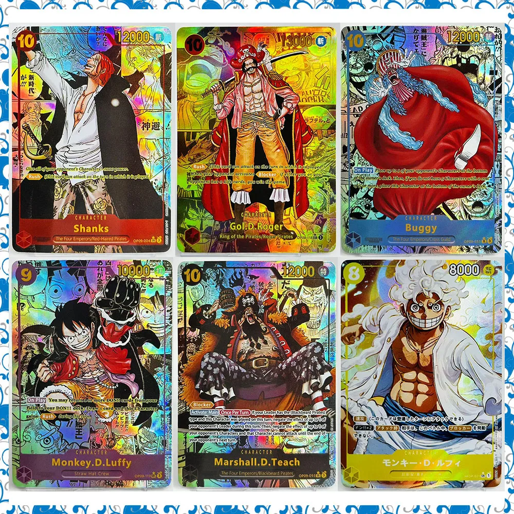 Anime One Piece DIY ACG Buggy Monkey D Luffy English Premium Collectible Card Boy Games Toys Christmas Birthday Gifts Board Game