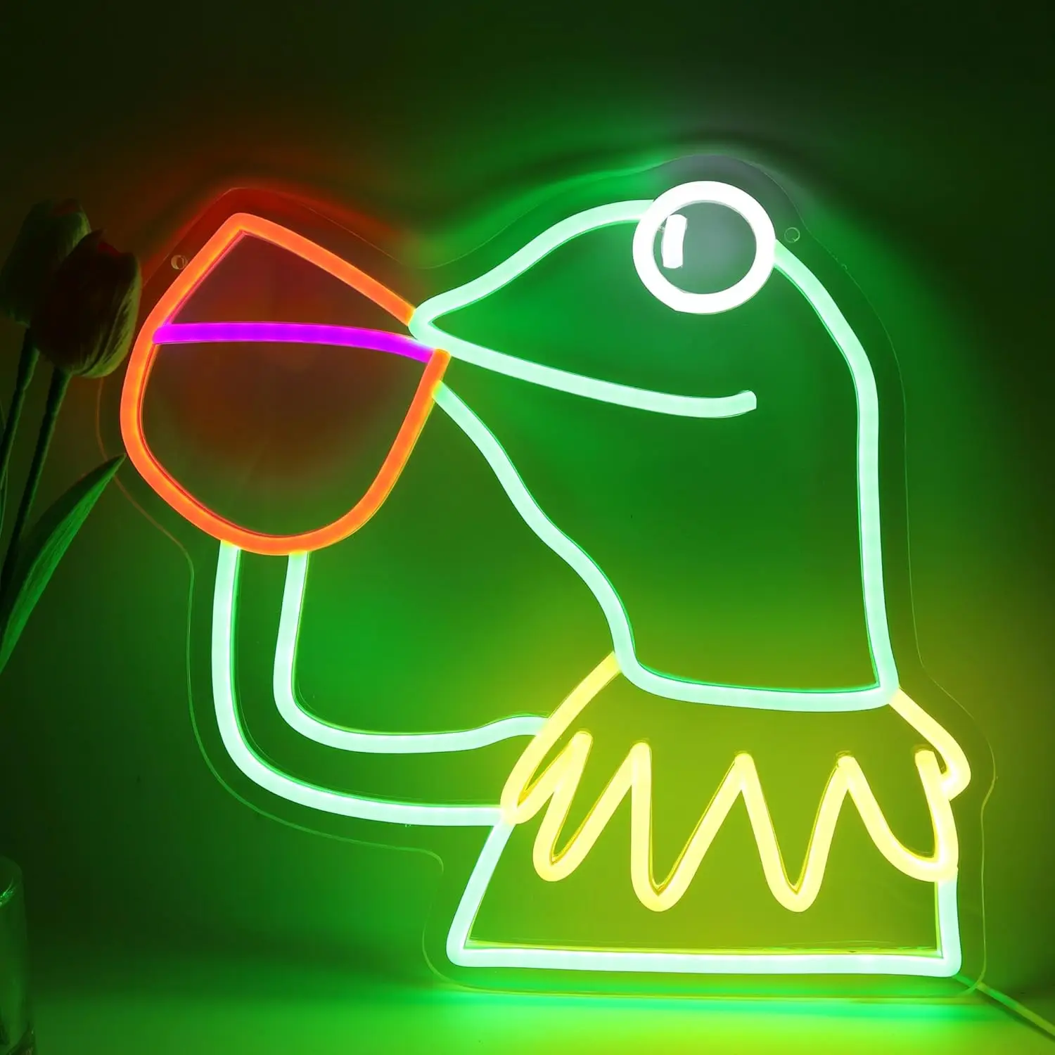 

Неоновая вывеска «Лягушка, пьющая чай» для декора комнаты, USB LED-подсветка для бара, игровой комнаты, спальни, персонализированный неоновый светильник, подарок, настенный светильник