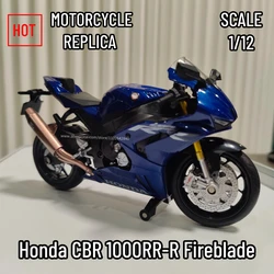 Honda CBR 1000RR-R Fireblade réplica motocicleta modelo, Motor Rider lembrança, Mini Collectible miniatura presente brinquedo, 1:12