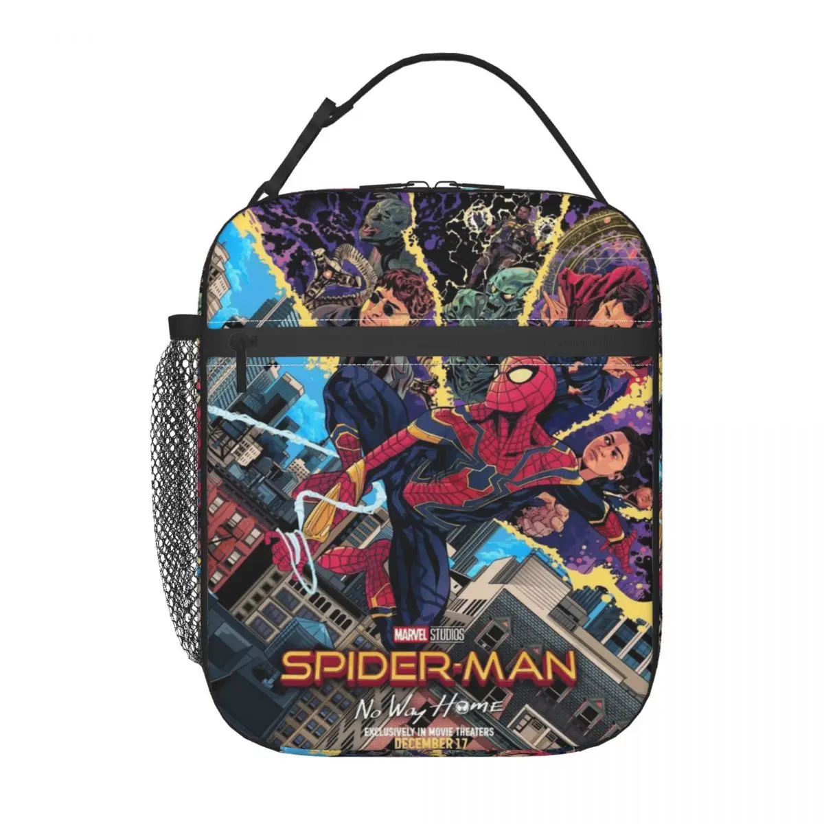

Изолированная сумка для обедов Marvel Spider-Man, подходит для работы и учебы, герметичный и сохраняющий холод контейнер для еды Avengers.