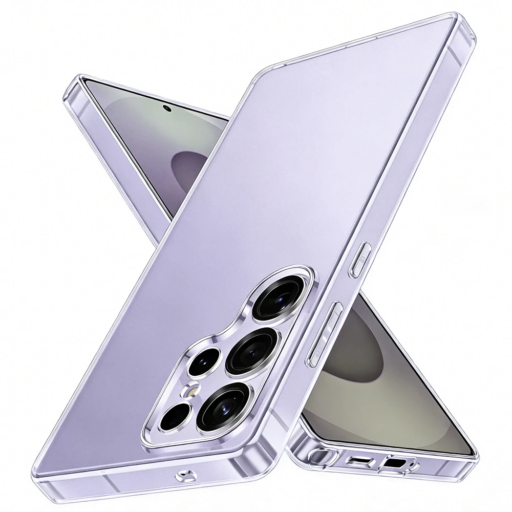 Capa Ultra Fina e Macia para Samsung S26 S25 S24 S23 S22 S21 Ultra FE Plus, Capa Transparente para Samsung S26 Ultra S25 Edge