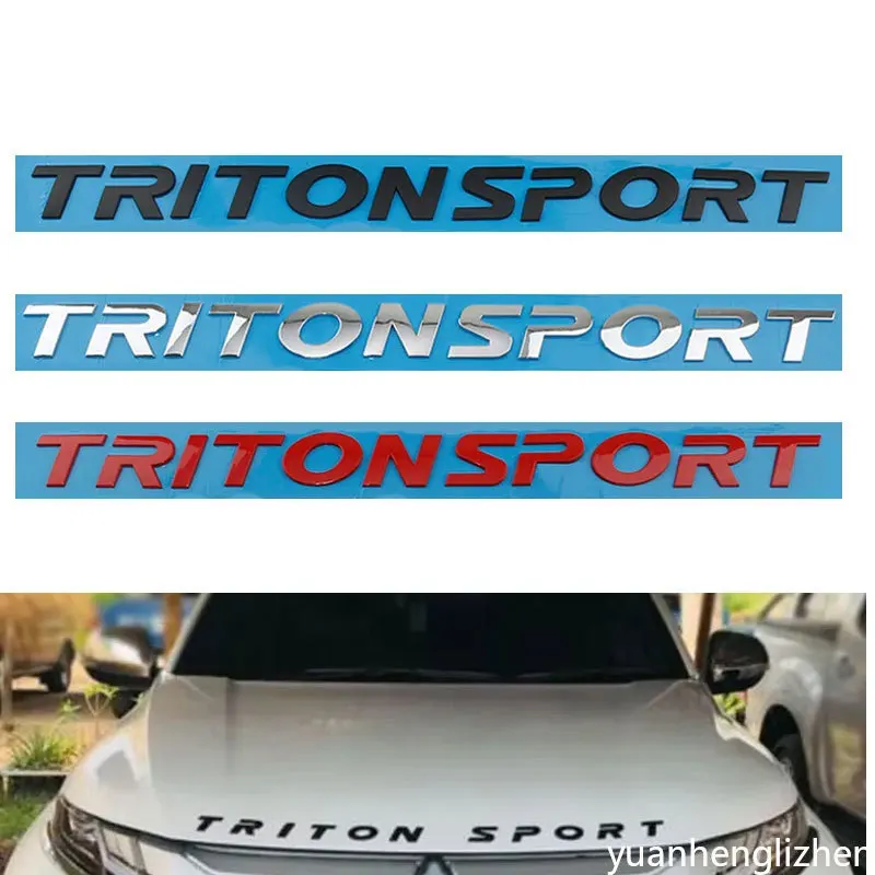 Car Head Hood ABS TRITONSPORT Logo Words Decals Sticker For Mitsubishi Triton Sport  L200 L300 Decorative Refit Accessories