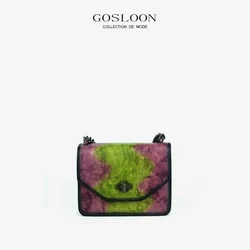 GOSLOON-Mini borsa a catena dipinta originale per le donne 2022 nuova borsa moda una spalla Crossbody stilista scatola abbinata portafoglio Lu