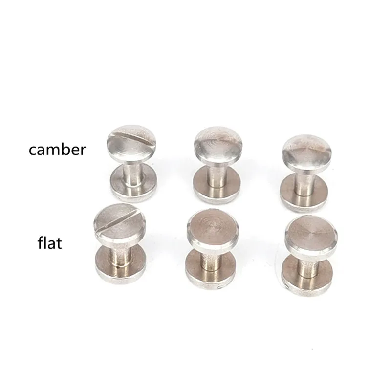 Stainless Steel 4/5/6/7/8/9/10MM ARC Stud Chicago screws Belt Buttons Leather Craft DIY Head Dia.8MM Leather Bag Belt Screw