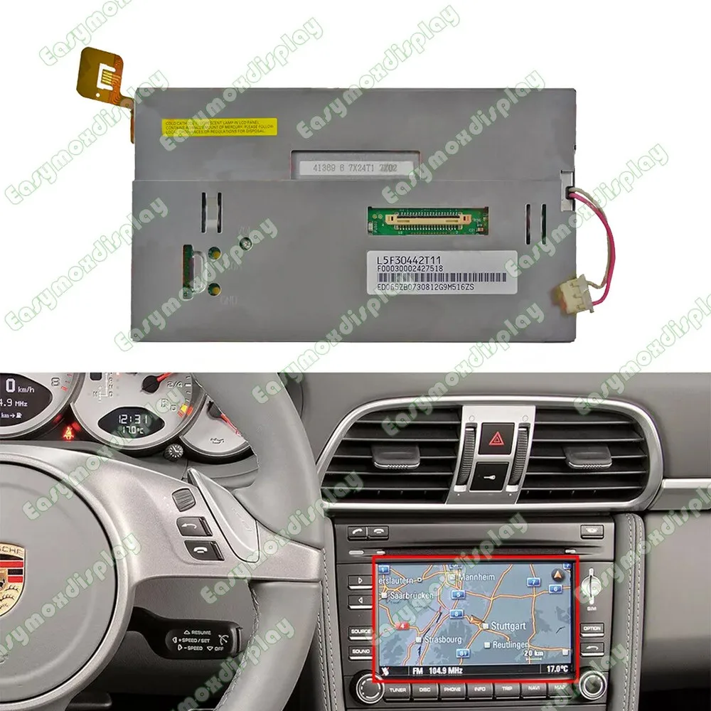

L5F30442T11 7inch Car LCD Display Screen For Porsche Cayenne 911 997 Boxster Cayman 987 Radio Stereo PCM 3.0