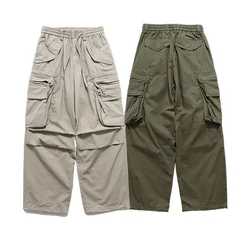Outdoor Fashion Functional Overalls Men Women Streetwear Loose Casual Straight Wide Leg Tack Baggy Cargo Pant Techwear Trousers