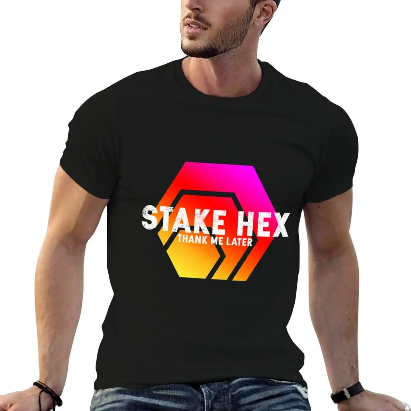 HEX Crypto Hexagon Logo, A Cool Crypto for Mens and Womens. T-Shirt Essential Solid Color T-Shirt