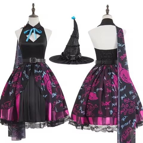Baobao Jinx Cosplay Costume Arcane LOL Lolita Dress Hat Halloween Carnival Party Outfits