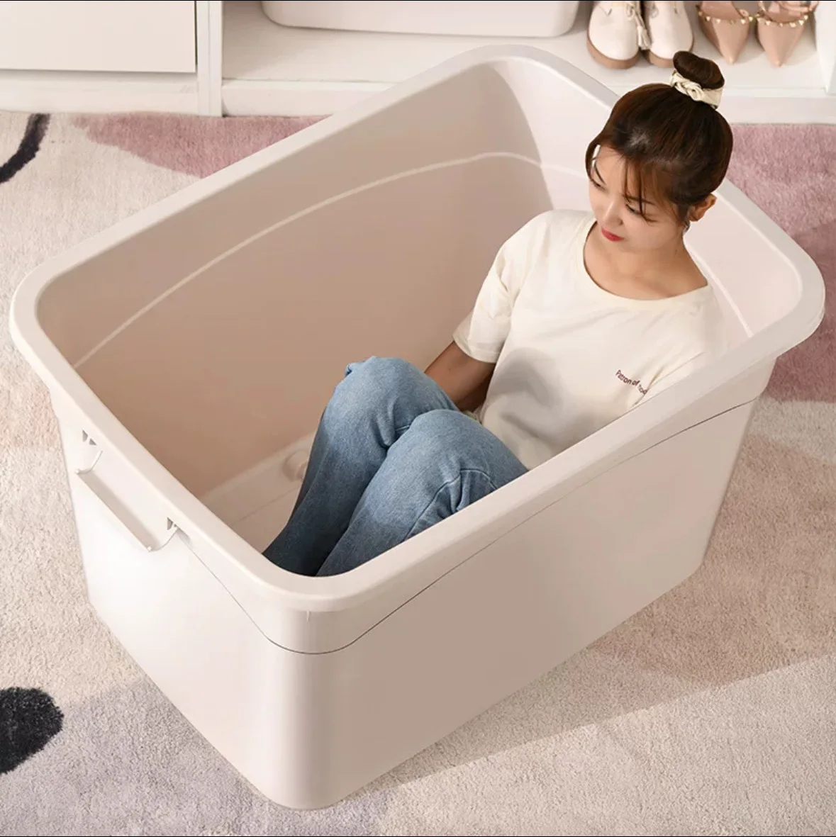 Extra Large Plastic Storage Box Clothes Storage Box Household Storage Box Large Capacity Extra Large Box Storage Box