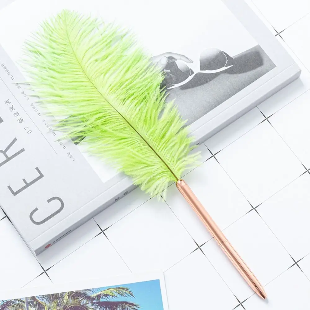 Creative Writing Smoothly Neutral Gel Pens Quick-Drying Flurry Signature Pen Cute 1mm Feather Ballpoint Pen Stationery