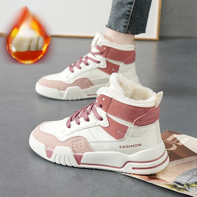 Flat Winter 2025 Women's Running Shoes Booties Boot Footwear Sneakers White Low Snow Boots Woman Autumn Shoe New In Collection