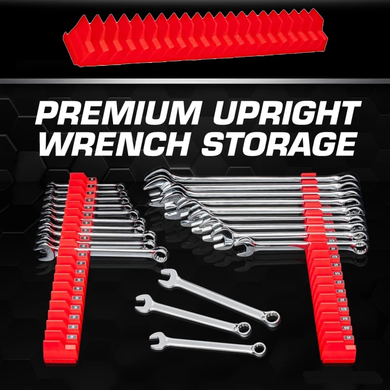 1-10PCS Magnetic Wrench Organizer Practical Portable Tool Storage Rack Wrench Rack for Tool Drawer Storage Easy To Install