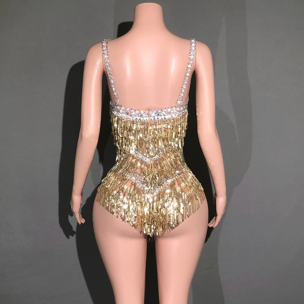 سباركلي الراين هامش ارتداءها المرأة مثير انظر من خلال حزب الزي أداء ملابس رقص المغني راقصة تظهر المرحلة ارتداء #4