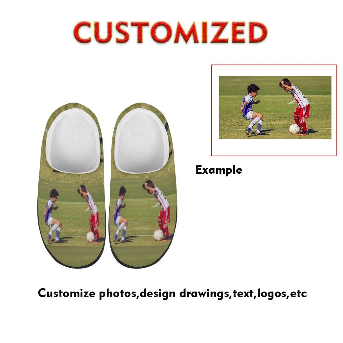 

Customizable slippers, plush slippers perfect gift for couples family colleagues and friends and Corporate group customization