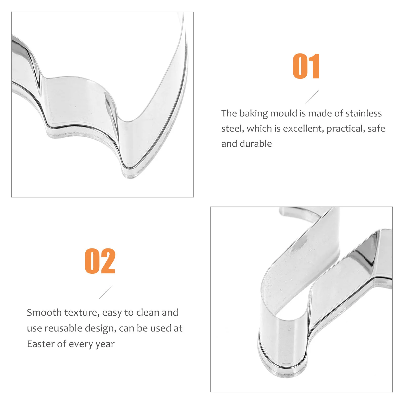 4Pcs Umbrella Design Stainless Steel Baking Mold for Cookies Biscuits Chocolate Fondant DIY Crafting Home Kitchen Use