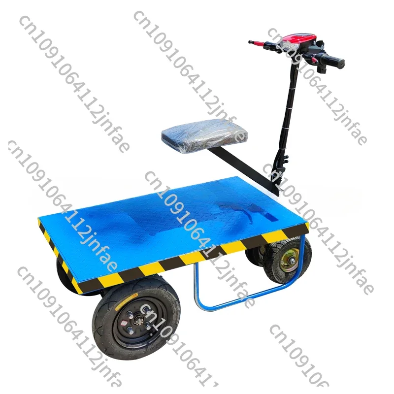 Folding Electric Flat Truck Trolley Pulling Goods Trolley Delivery and Handling