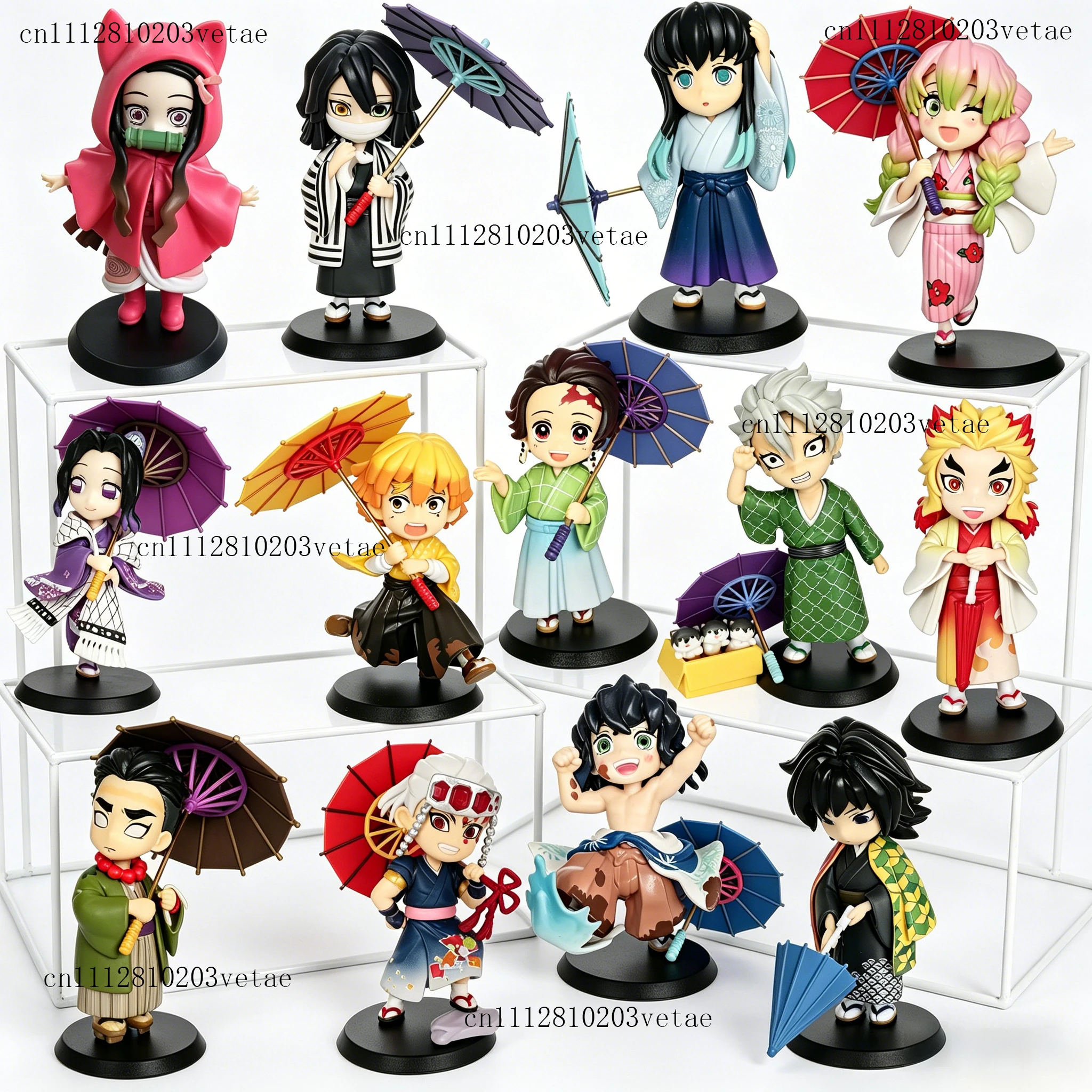 

New Demon Slayer Figures Kimetsu No Yaiba Plum Rain Series Model Nezuko Tanjirou Doll Anime Peripheral Toys Classic Collection