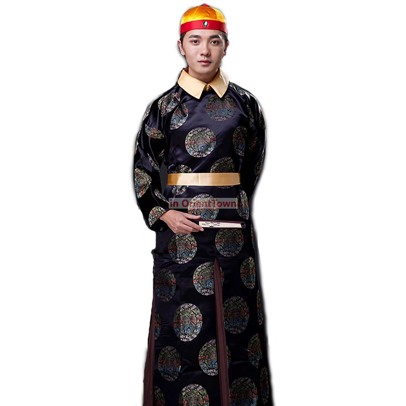ملابس أداء الممثل التلفزيوني الملابس الصينية التقليدية القديمة سلالة تشينغ الإمبراطور الأمير تأثيري حلي #3