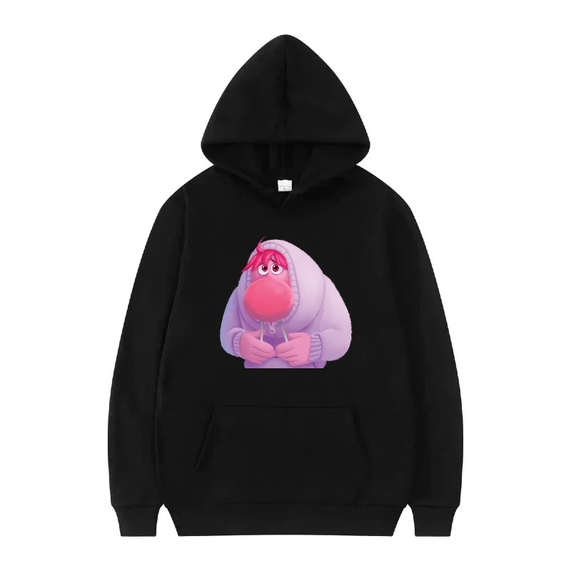 Disney dentro para fora padrão de impressão dos desenhos animados mulher retro preto outono roupas superiores y2k pullovers senhoras barato hoodies moletom masculino