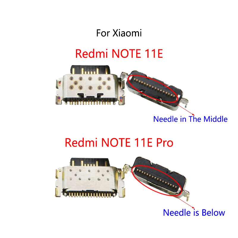 2PCS/Lot For Xiaomi Redmi NOTE 11E Pro Type C USB Charge Socket Port Jack Plug Charging Dock Connector